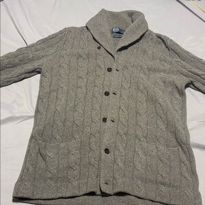 Ralph Lauren Charcoal Cable Knit Cardigan